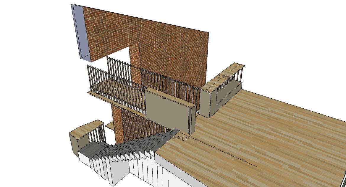 aménagement escalier et espace TV appartement à St Etienne