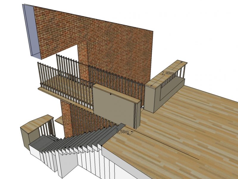 aménagement escalier et espace TV appartement à St Etienne